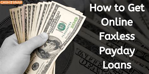 Online Faxless Payday Loans